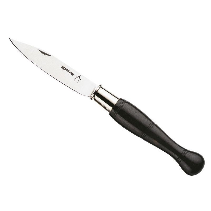 COUTEAU NONTRON 25N VIROLE 12CM EBENE MANCHE BOULE