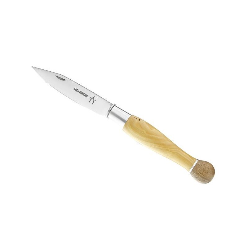 COUTEAU NONTRON 25 MANCHE BOULE 12CM BUIS NOYER
