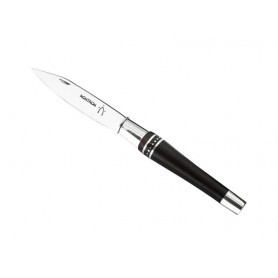 COUTEAU NONTRON 25 DOUBLE VIROLE 11,5CM EBENE/ ALU