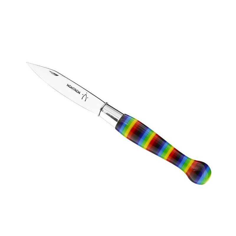COUTEAU NONTRON 25 MANCHE BOULE 12CM MULTICOLORE