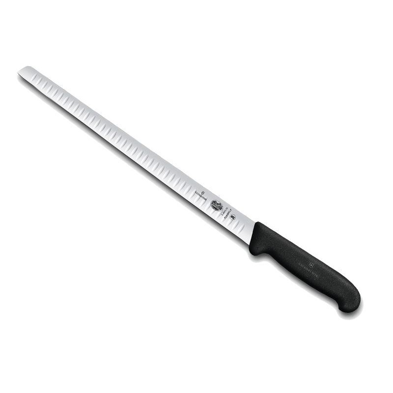 COUTEAU A SAUMON VICTORINOX ALVEOLE 30CM FLEXIBLE NOIR