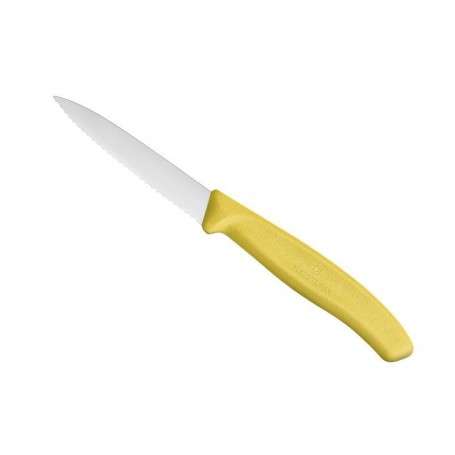 COUTEAU OFFICE VICTORINOX SWISSCLASSIC 8CM JAUNE A DENTS
