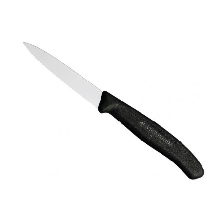 COUTEAU OFFICE VICTORINOX SWISSCLASSIC 8CM NOIR A DENTS