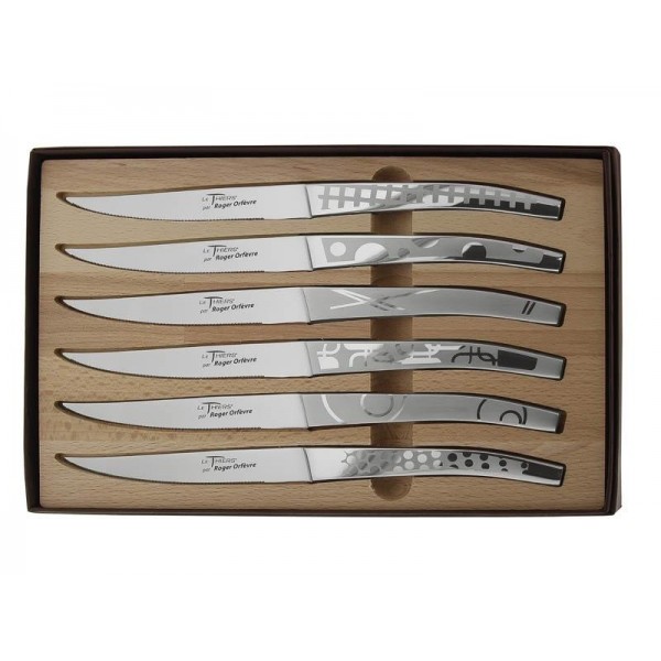 COFFRET 6 COUTEAUX LE THIERS INOX DECOR MAISON