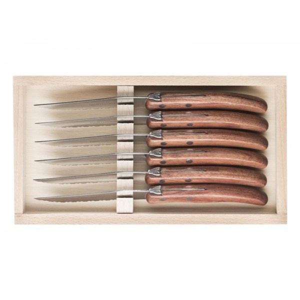 COFFRET 6 LAGUIOLE STEAK DOZORME BUBINGA