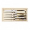 COFFRET 6 LAGUIOLE TABLE G.DAVID F.CORNE BLONDE 23CM