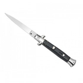 COUTEAU AUTOMATIQUE DECOR FACON CARBONE 12CM INOX