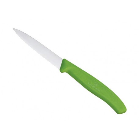 COUTEAU OFFICE VICTORINOX SWISSCLASSIC 8CM VERT A DENTS