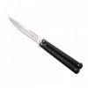 COUTEAU PAPILLON THIRD ALU NOIR 13CM INOX SATINE