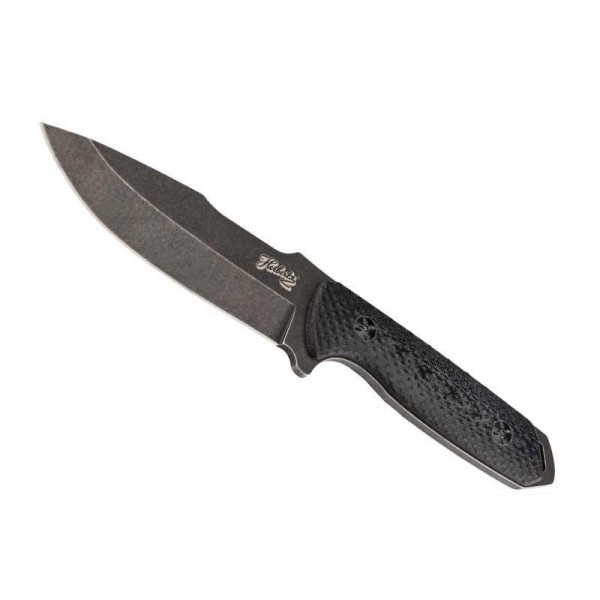 POIGNARD HERBERTZ G10 NOIR/VERT 12 CM INOX BLACKWASH