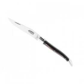 LAGUIOLE G.DAVID FACON CORNE NOIRE MITRES INOX 12CM AVEC CROIX