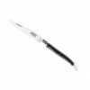 LAGUIOLE G.DAVID FACON CORNE NOIRE MITRES INOX 12CM AVEC CROIX