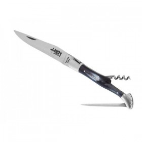 LAGUIOLE G.DAVID 3P CORNE MITRES INOX MAT 12CM CARBONE