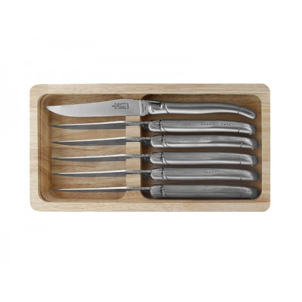 COF.6 LAGUIOLE TABLE G.DAVID PLEIN MANCHE INOX MAT 23CM