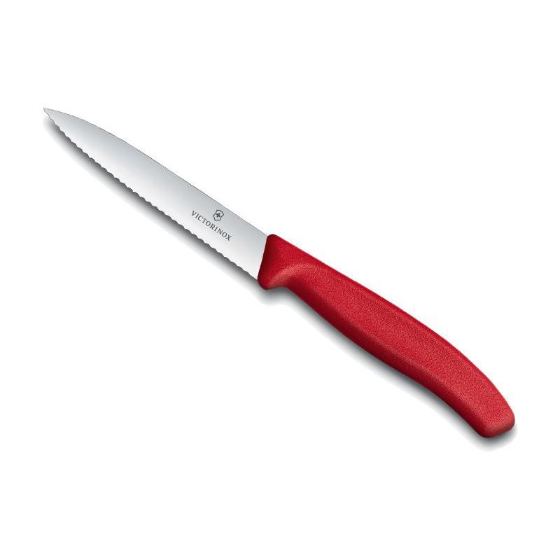 COUTEAU OFFICE VICTORINOX SWISSCLASSIC 10CM ROUGE A DENTS