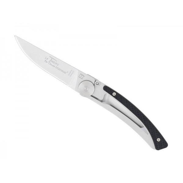 LE THIERS DOZORME LINER LOCK FACON FIBRE DE CARBONE 10,5CM INOX