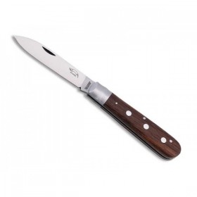 COUTEAU OTTER 3 RIVETS 10,5CM CHENE FUME INOX