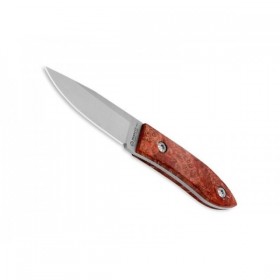 POIGNARD MASERIN LOUPE DE PEUPLIER STABILISEE ROUGE