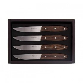 COFFRET 4 COUTEAUX STEAK MASERIN STAKNI 22CM WENGE