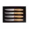 COFFRET 4 COUTEAUX STEAK MASERIN STAKNI 22CM OLIVIER
