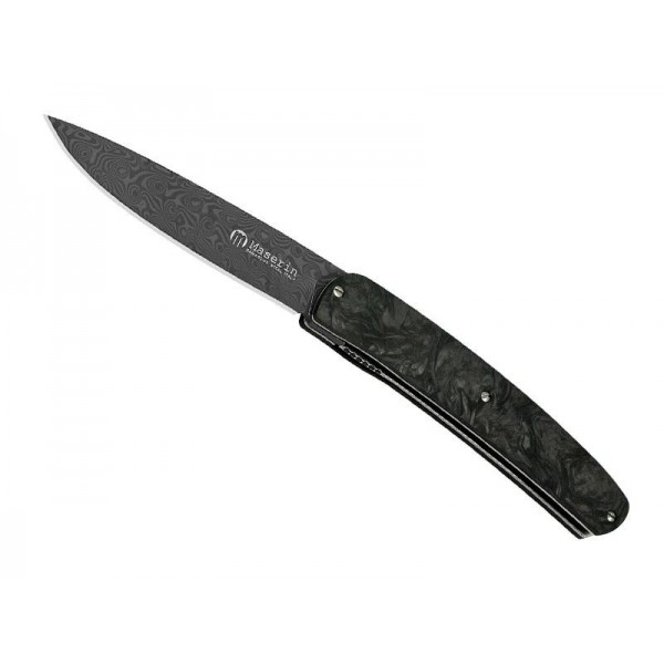 COUTEAU MASERIN MINI-GOURMET FIBRE DE CARBONE NOIR DAMAS