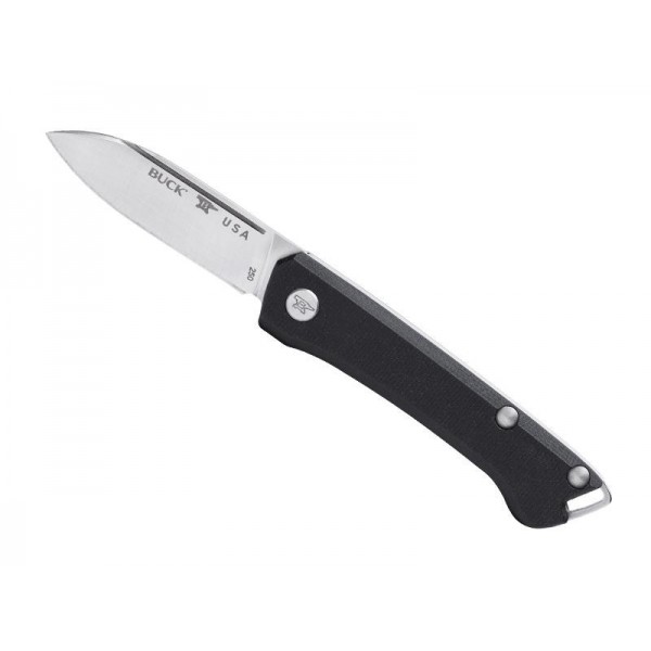 COUTEAU BUCK SAUNTER DROP POINT MICARTA NOIR 0250BKS