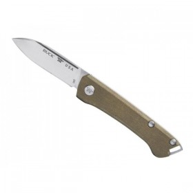 COUTEAU BUCK SAUNTER DROP POINT MICARTA VERT 0250GRS