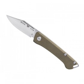 COUTEAU BUCK SAUNTER MICARTA VERT 0250GRS1