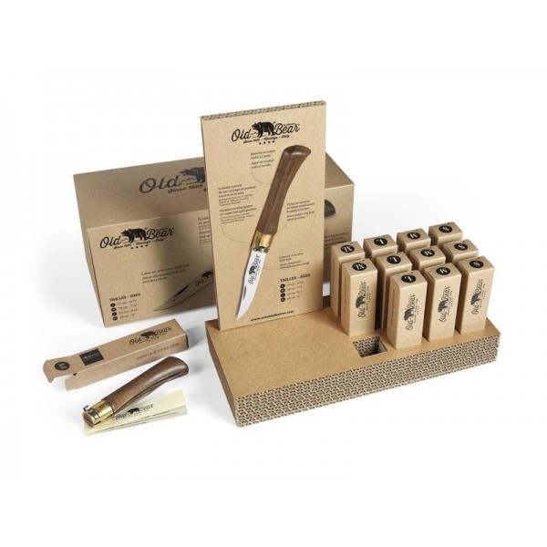 PRESENTOIR 12 COUTEAUX OLD BEAR NOYER + 1 OFFERT