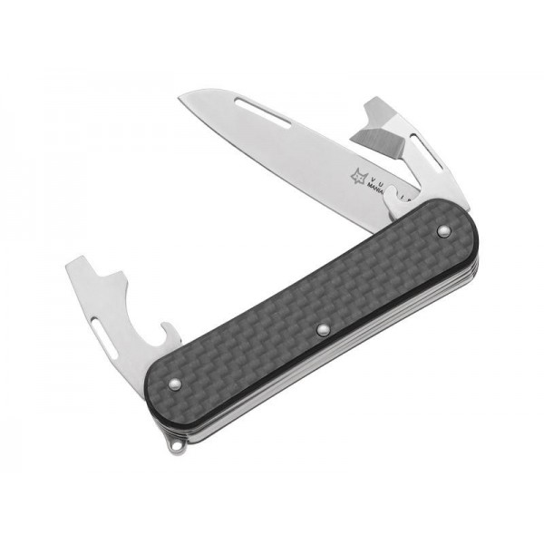 COUTEAU MUTIFONCTIONS FOX VULPIS VP130 3P FIBRE DE CARBONE