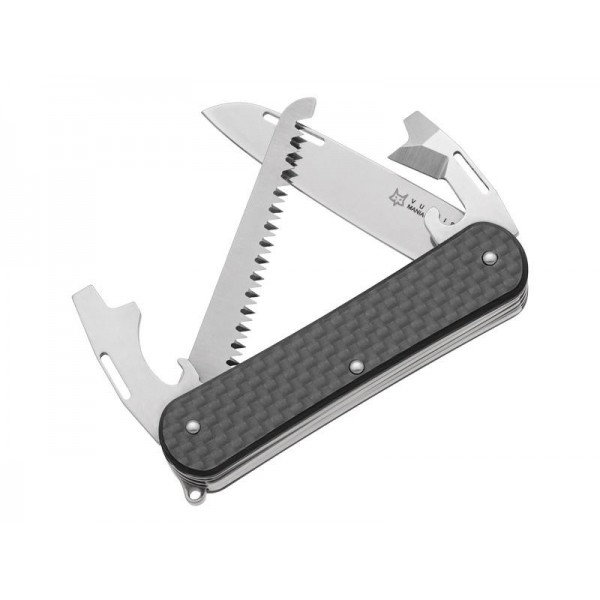 COUTEAU MUTIFONCTIONS FOX VULPIS VP130 4P FIBRE DE CARBONE