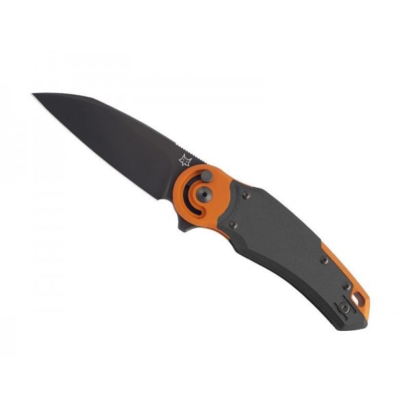 COUTEAU FOX METAMORPHOSIS ALUMINIUM NOIR/ORANGE PVD