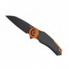 COUTEAU FOX METAMORPHOSIS ALUMINIUM NOIR/ORANGE PVD