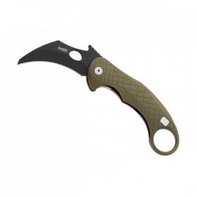 COUTEAU LIONSTEEL KARAMBIT L.E.ONE VERT LAME NOIRE