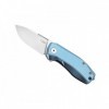 COUTEAU LIONSTEEL NANO TITANIUM BLEU
