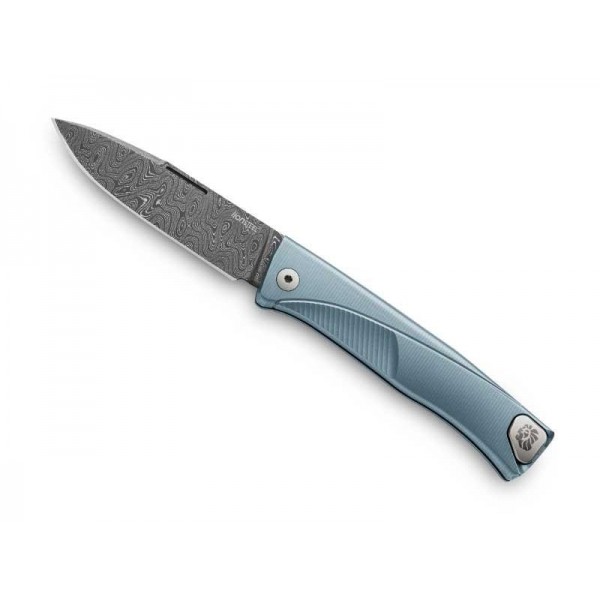 COUTEAU LIONSTEEL THRILL TITANIUM BLEU DAMAS