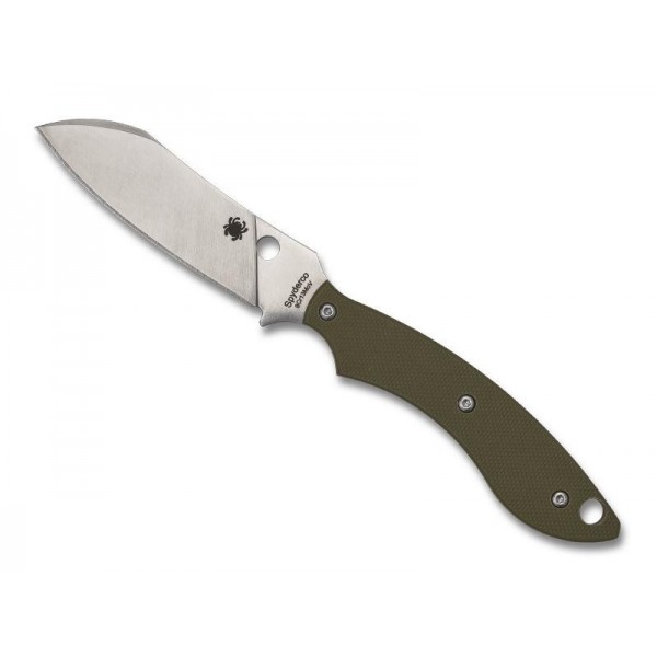 POIGNARD SPYDERCO STOK G10 VERT OLIVE