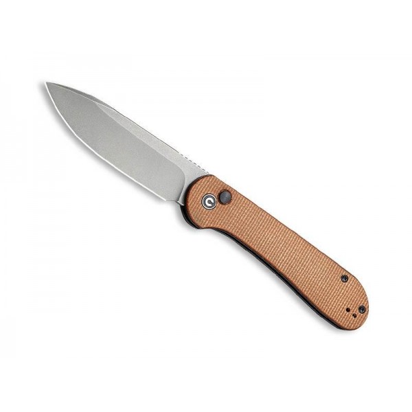 COUTEAU CIVIVI BUTTON LOCK ELEMENTUM MICARTA MARRON
