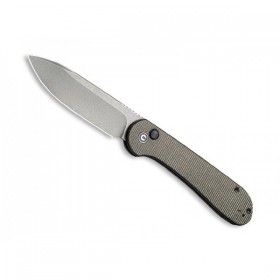 COUTEAU CIVIVI BUTTON LOCK ELEMENTUM MICARTA VERT FONCE