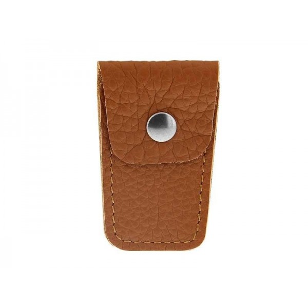 ETUI CISEAUX PLIANTS CUIR CAMEL