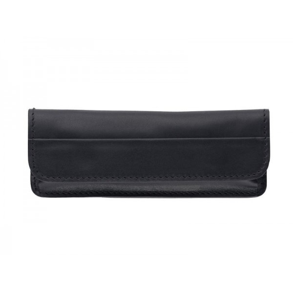 ETUI TENDANCE CUIR NOIR HORIZONTAL 12/13CM