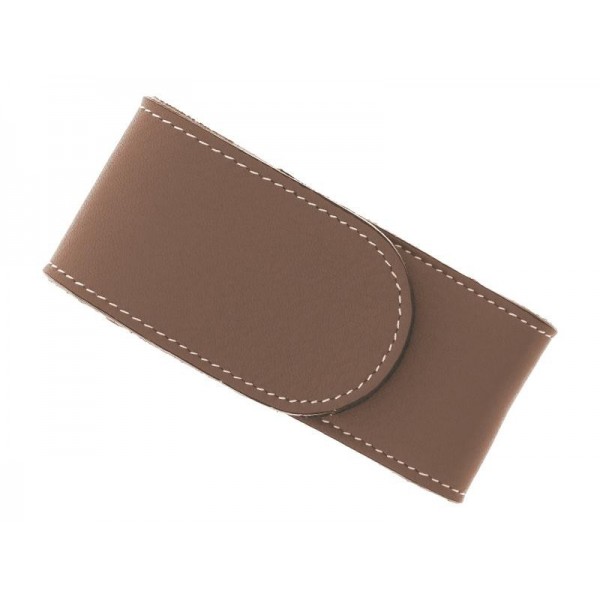 ETUI CUIR TAUPE 11/12CM