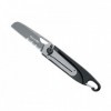 COUTEAU BLACK FOX ZYTEL NOIR SEMI-DENTEE A MOUSQUETON