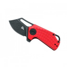 COUTEAU BLACK FOX PUCK G10 ROUGE BLACKWASH