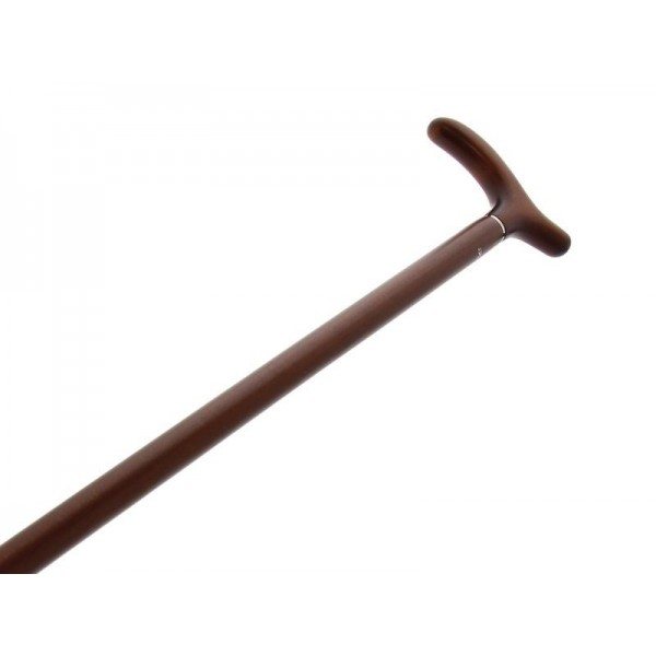 CANNE DE MARCHE CROCHET ERABLE/ HETRE TEINTE MERISIER