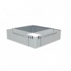 CADRE A ENTREMETS CARRE INOX EXTENSIBLE