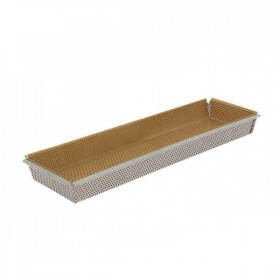 MOULE A TARTE DE BUYER RECTANGULAIRE AMOVIBLE PERFORE