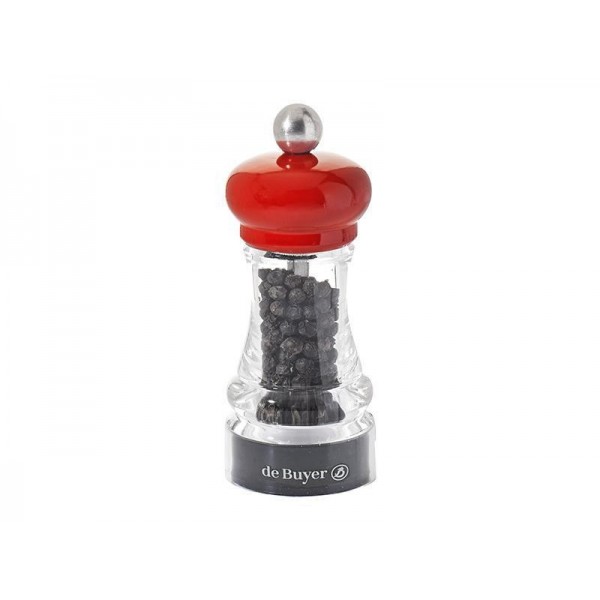 MOULIN A EPICES DE BUYER HIP-HOP 11CM ACRYLIQUE/ROUGE