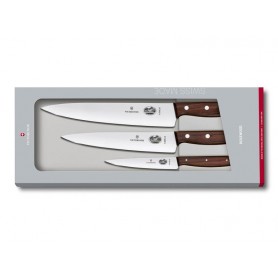 SET A DECOUPER VICTORINOX 3 COUTEAUX PALISSANDRE