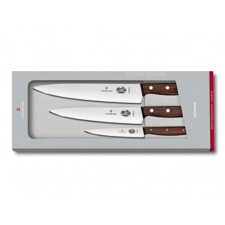 SET A DECOUPER VICTORINOX 3 COUTEAUX PALISSANDRE